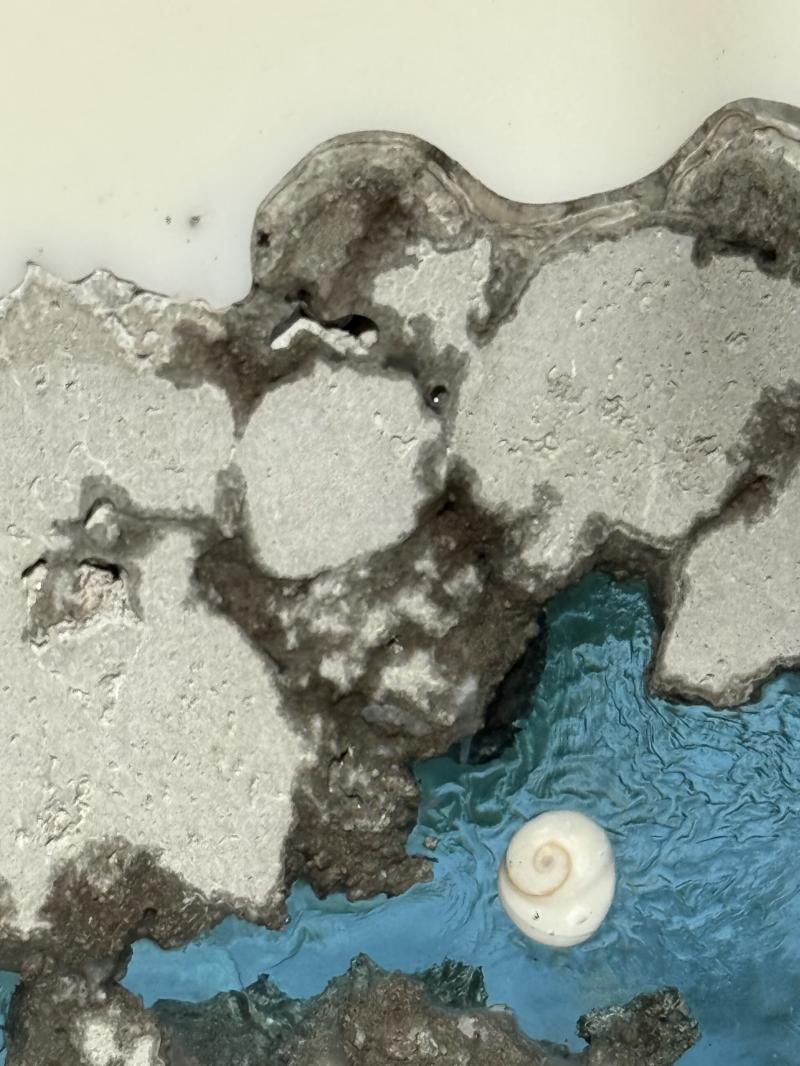 015 Coastal Landscape Soy Candle with Concrete & Resin – Designed on Koh Samui