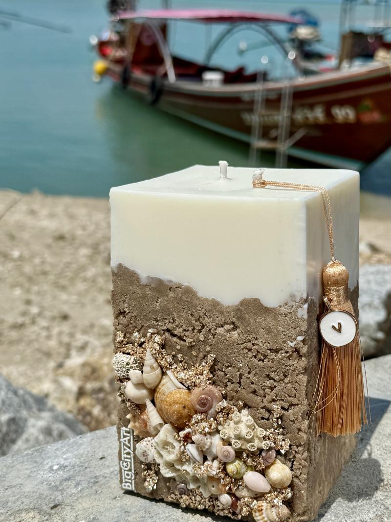 024 Tropical Shoreline Soy Candle – Coastal Sand Block from Samui