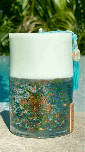 025 Dynamic Glitter Soy Candle – Epoxy Motion from Koh Samui