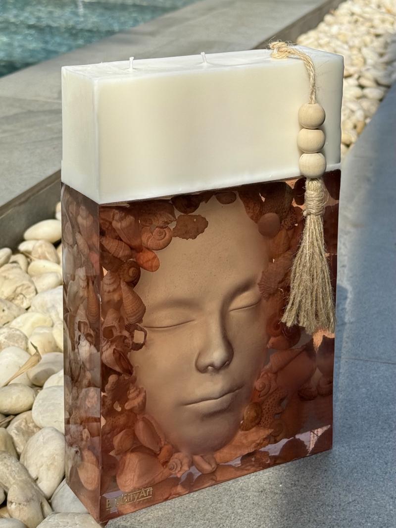 105 Big soy candle with epoxy resin base