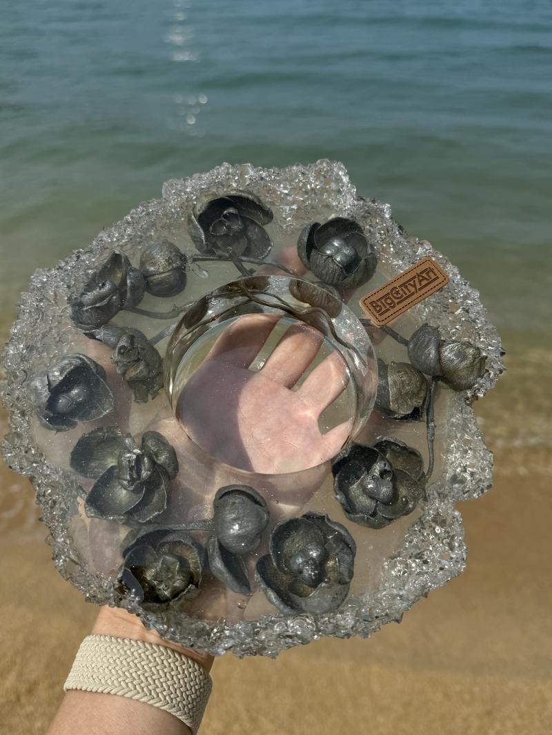 121 Big crystal epoxy tray