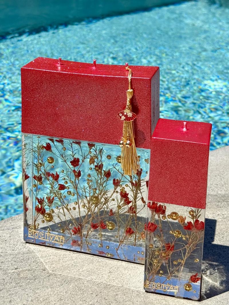 123 Set epoxy candle
