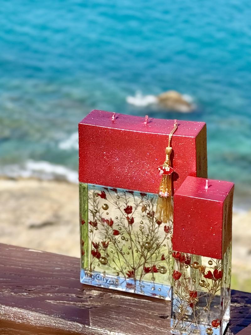 123 Set epoxy candle