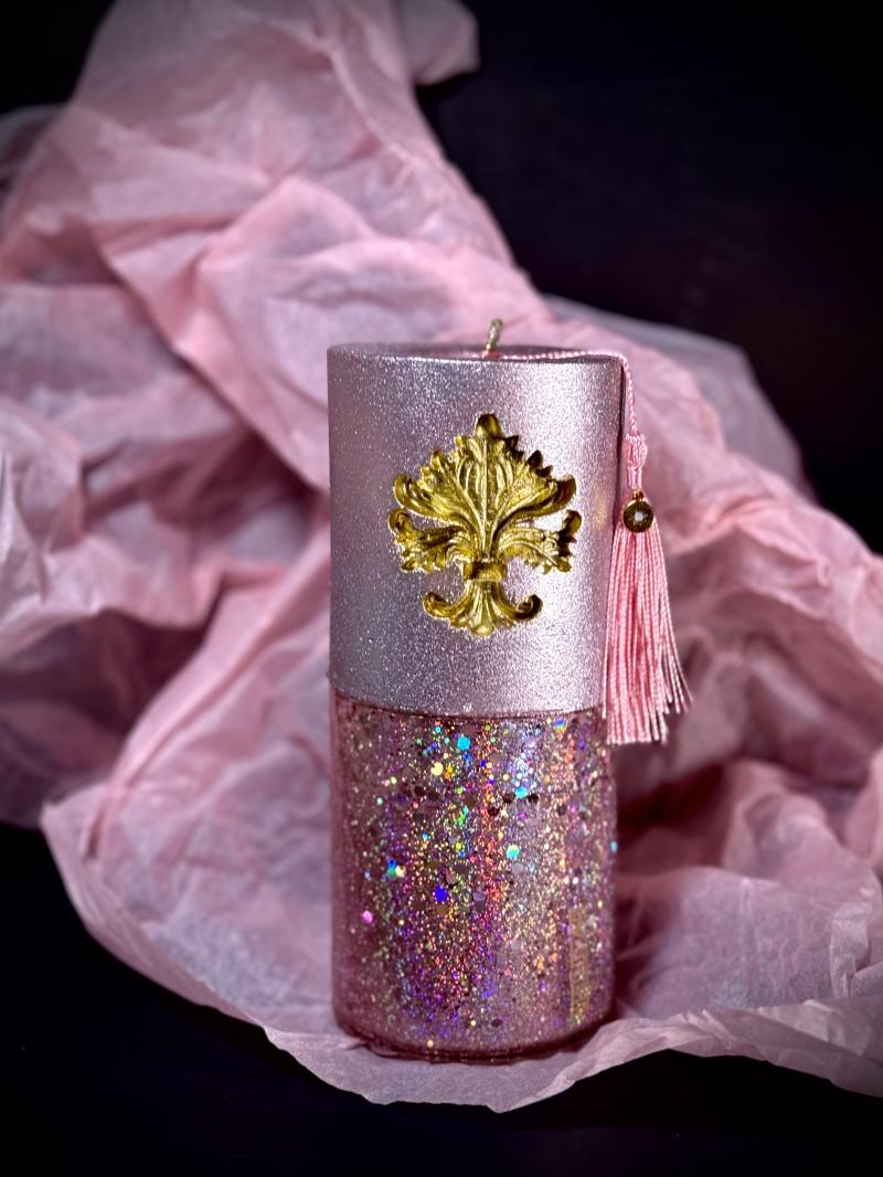 154 Soy candle with epoxy resin