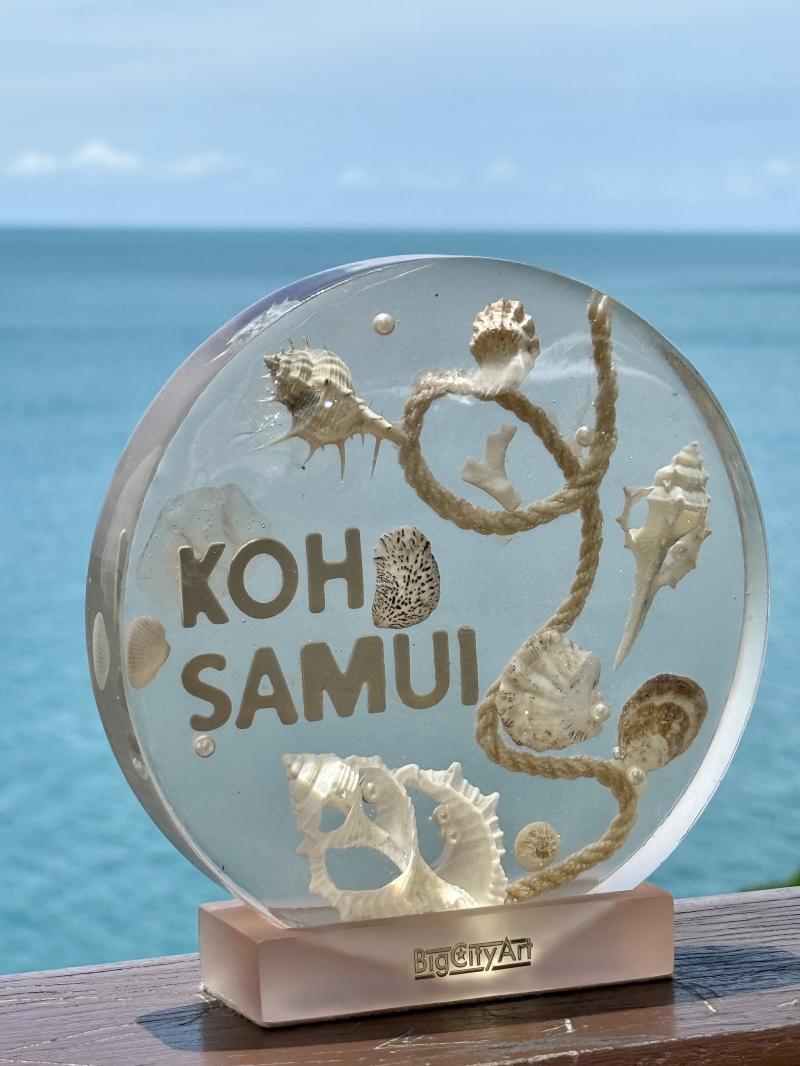 156 Epoxy resin and seashells art